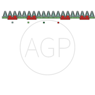Nůž žací lišty ESM o délce 1070 mm s počtem 21 čepelí, FL 2+3 / 7+8