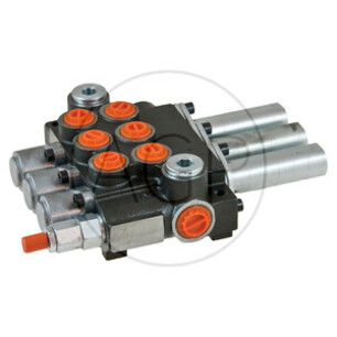 Hydraulický rozvaděč 3x dvoučínný, průtok 40 l/min, ovládaný lanovody