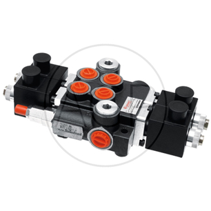 Hydraulický rozvaděč 80L 12V 2x dvoučinný (A-B uzavřený) elektricky ovládaný