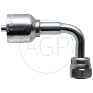 Hydraulická koncovka, vsuvka k nalisování 90°, závit 9/16 x 18