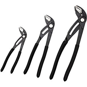 Sada nastavitelných kleští sikovky Black Edition o délce 180 mm, 250 mm, 300 mm
