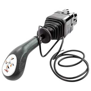 Joystick na lanovody s vidličkou a 1x tlačítkem pro ovládání nakladače