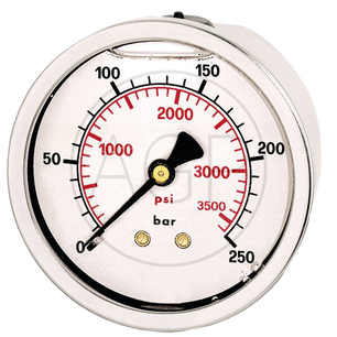 M-GH-63-1/0-1/4-VA-bar/psi Trubkový pružinový manometr
