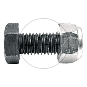 Šroub s maticí k mulčovači vhodný pro Dücker M12 x 1,75 x 30 mm