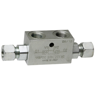 Hydraulický zámek se závity M18x1,5 a 3/8 pro hydraulický válec