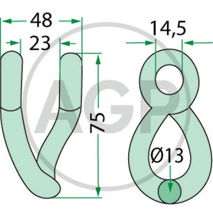 Článek řetězu na mulčovač