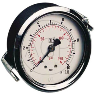 M-DH-50-0/25-1/4-St-bar/psi D=50mm Zadní přípoj