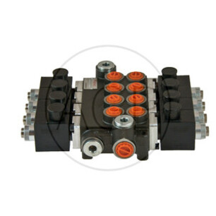 Hydraulický rozvaděč 40 L 12V 4x dvoučinný (A-B uzavřený) elektricky ovládaný.