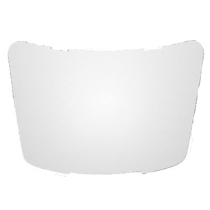 Spodní panoramatické sklo zrcátka o rozměru 140 × 203 mm pro dělené zrcátko pro traktory