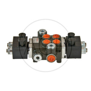 Hydraulický rozvaděč 40 L 24V 2x dvoučinný (A-B uzavřený) elektricky ovládaný.