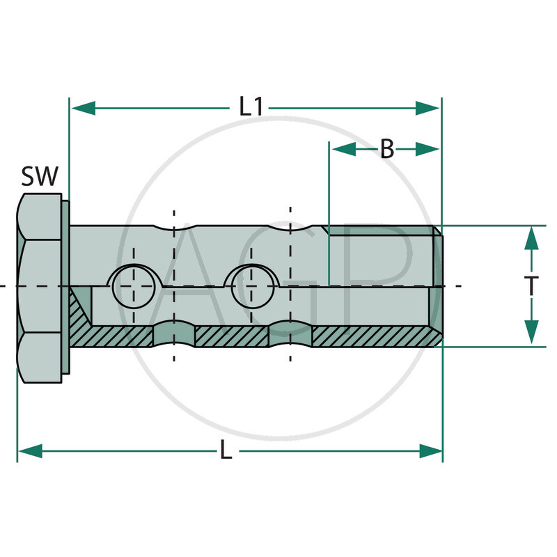 HSMD M20 šroub se dvěma dutinkami