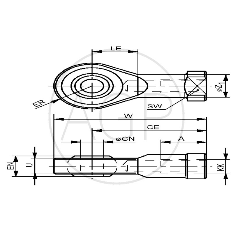 ZTI-GAI-K-M20x1,5-Stz Oko kloubu CETOP RP103P