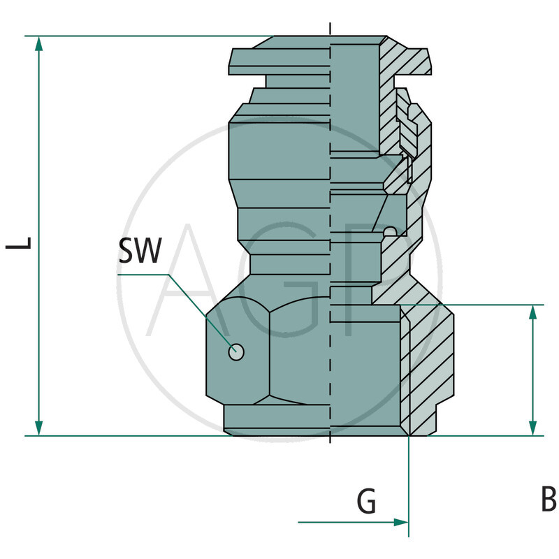 B-GA-10-3/8-MSv Přímé šroubení