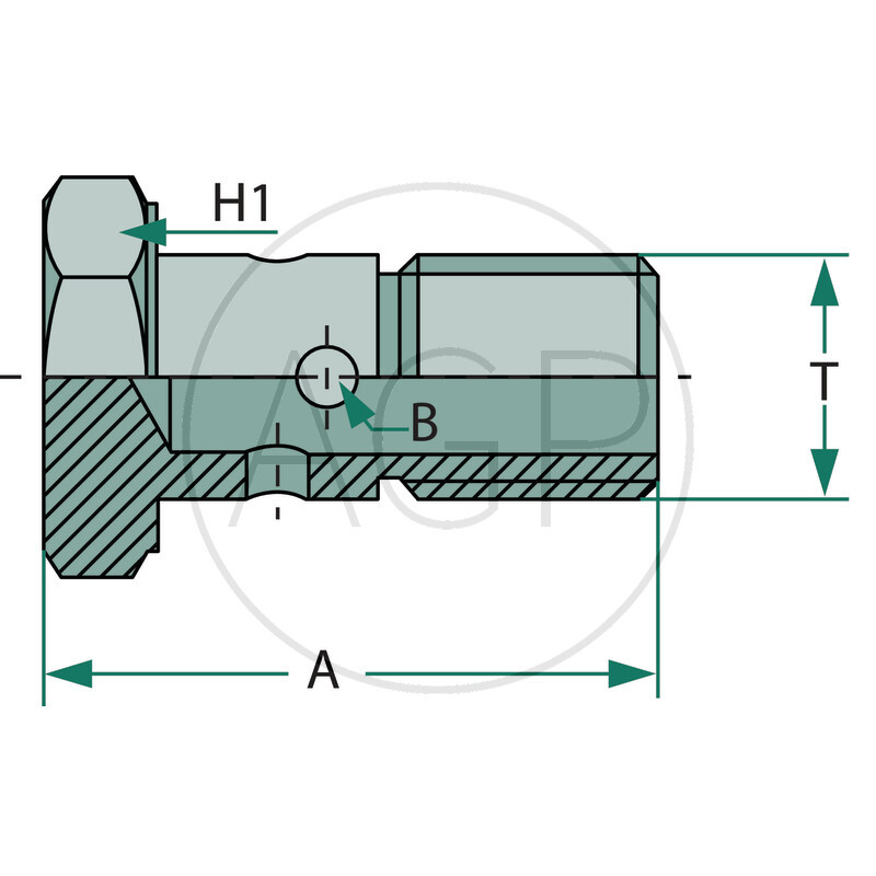 HSB 1/2 Dutý šroub