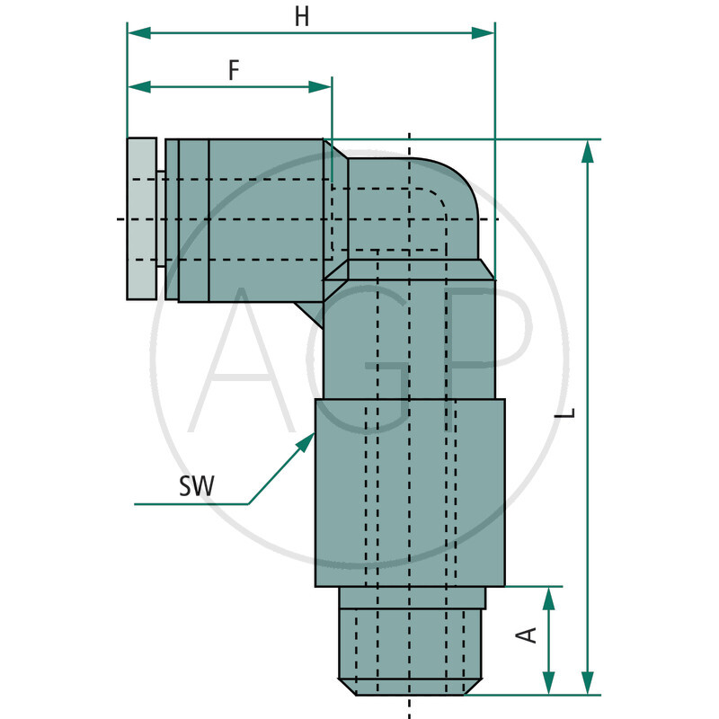 B-WEdlk-8-3/8-KU Úhlové šroubení