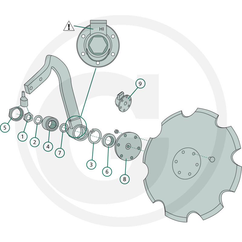Opěrný kotouč 30/42 x 2,5 mm