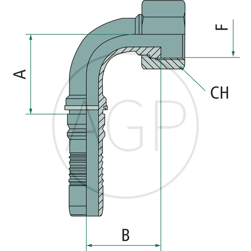 PN 20 DKORF 1 3/16 90° IL