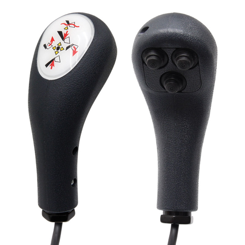 Rukojeť joysticku se 3x tlačítky pro ovládání čelního nakladače