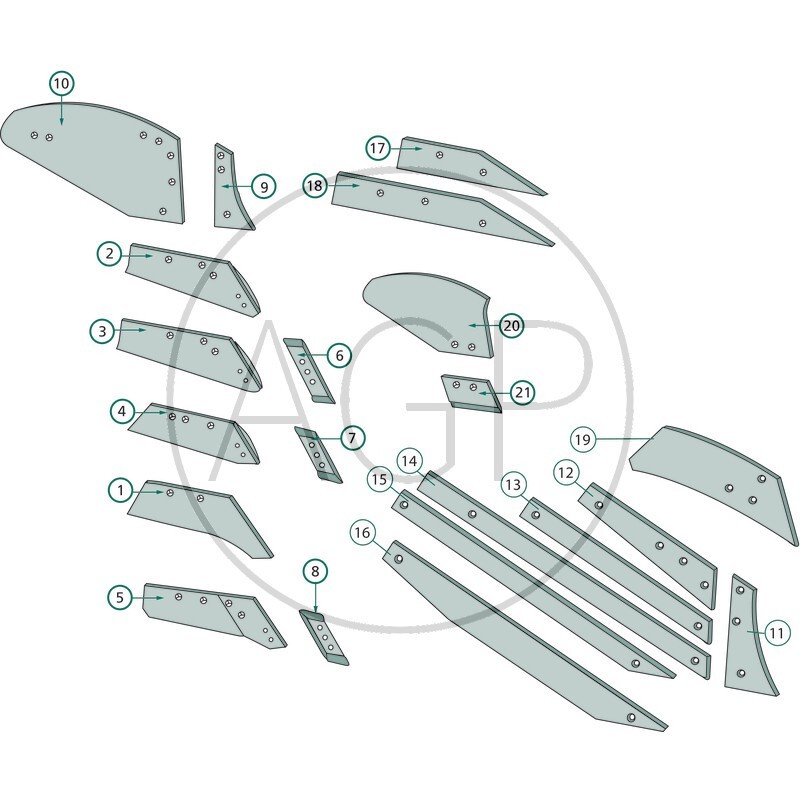 Výměnné špičaté ostří levé provedení pro Rabe na typ BP