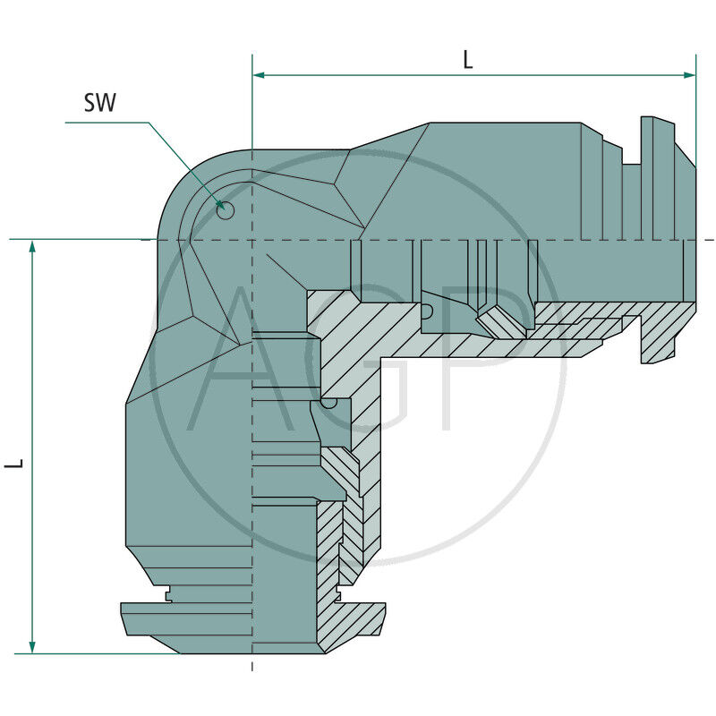 B-WV-14-MSv Úhlová spojka