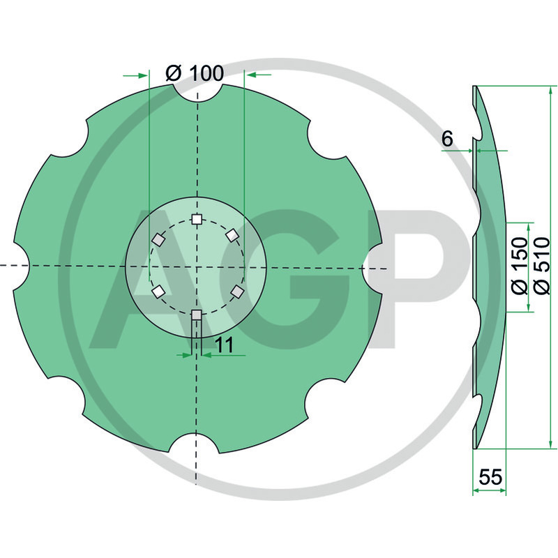 Disk ozubený Ø 510 x 6 mm