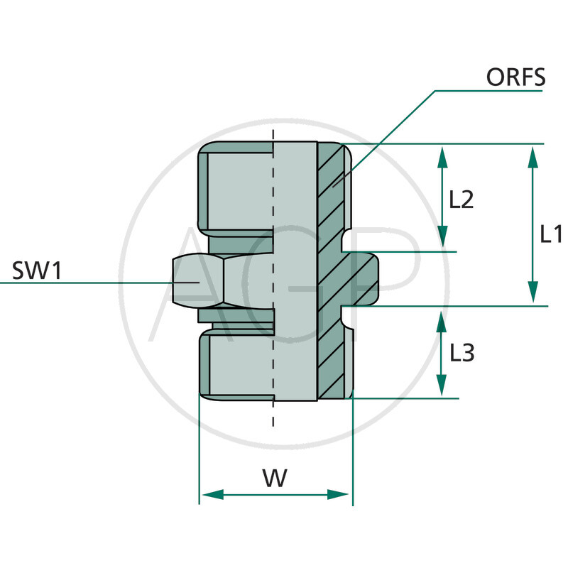 GA 1 M-ORFS x 11/16 M-UNF-OR