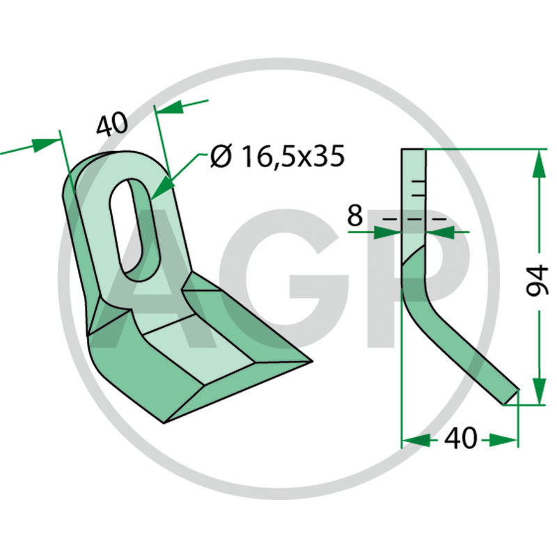 Nůž mulčovače vhodný pro Orsi