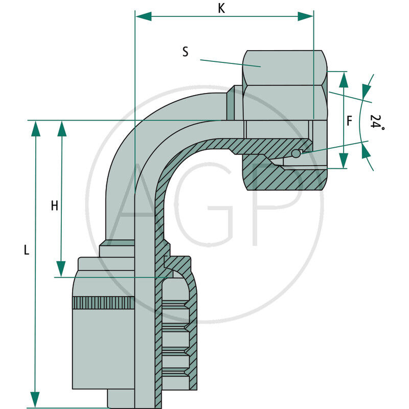 PNE 12 DKOL M26x1.5 90° (18L)