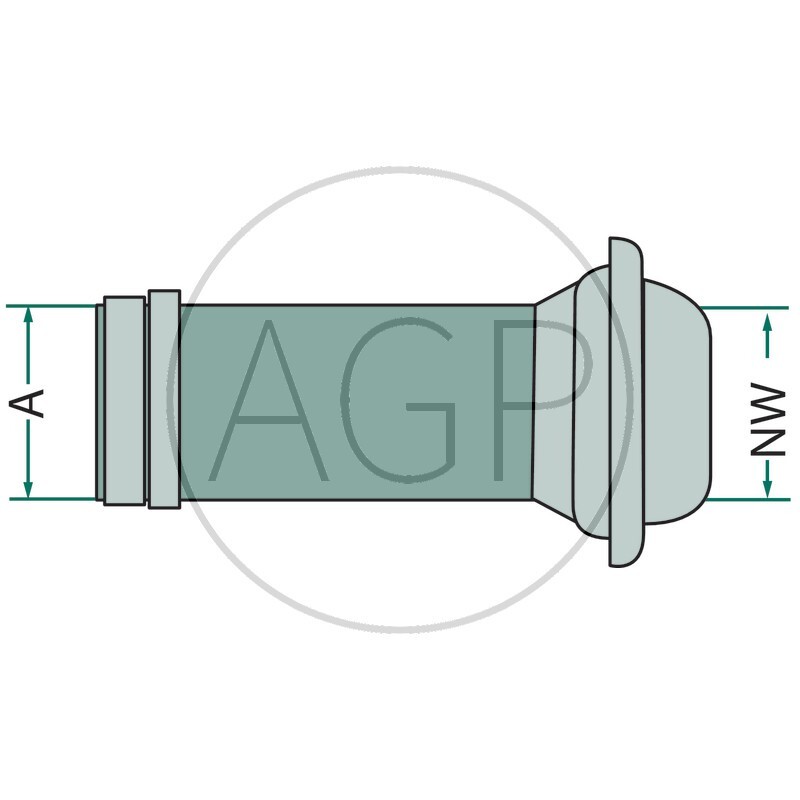 Berselli Ital díl samec 6 A=150 mm spojky pro fekální vozy s hadicovým nátrubkem