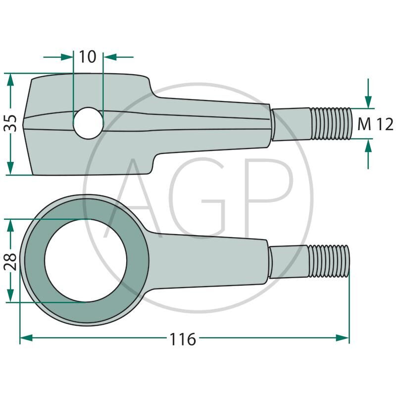Ovládací páka pro SIP, na typy Star 340, 345, 360, 380, 400, 410, 430, 470
