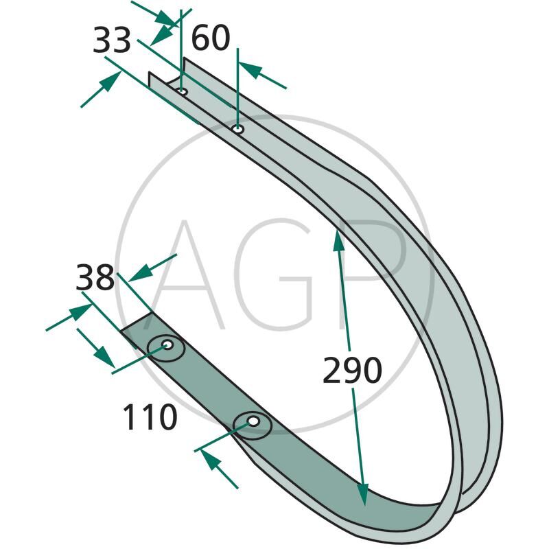 Stírací plech Krone, na typy KR 130S, 10-16S