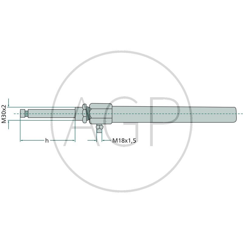 Hydraulický válec jednočinný s plynovou pružinou pro šoupě 6 pro fekální vozy