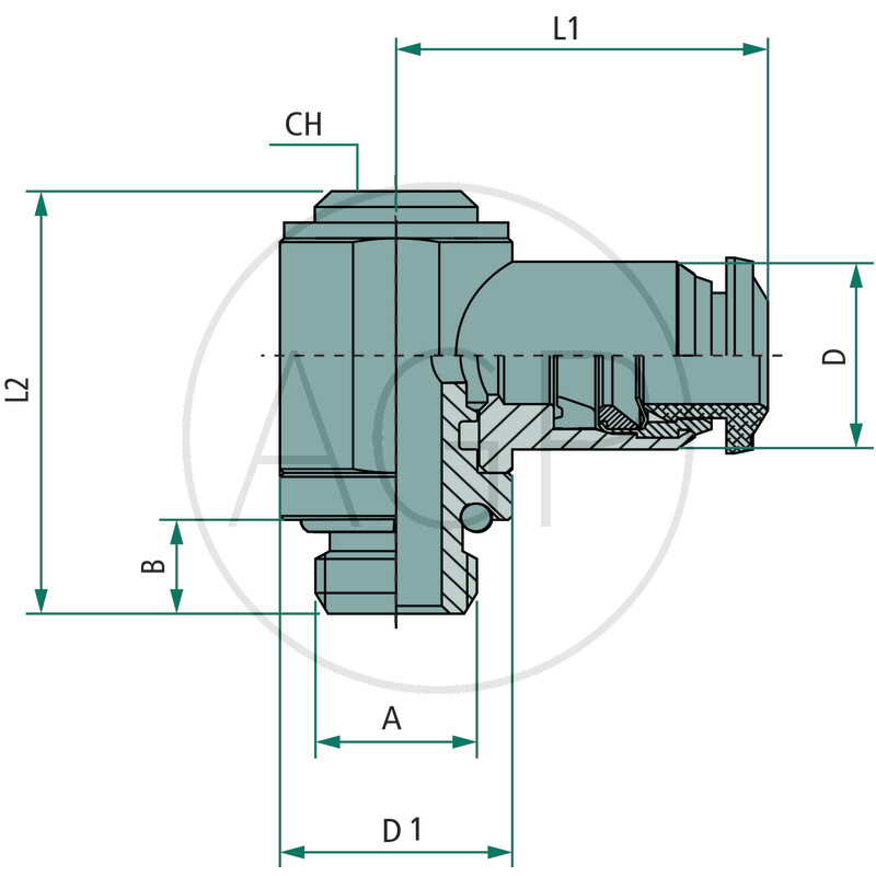 B-WEd1-5-M5-MSv W-Otočné šroubení jednoduché