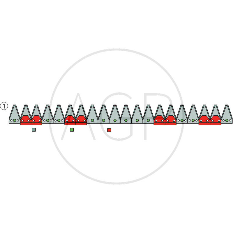 Nůž žací lišty ESM o délce 870 mm s počtem 17 čepelí, FL 2+3 / 5+6