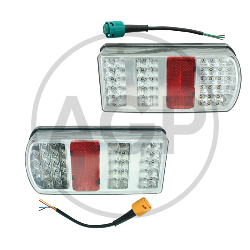 LED koncová světla 6-funkční 12V sada přípojné vedení 200 mm s 5-pólovým bajonetem