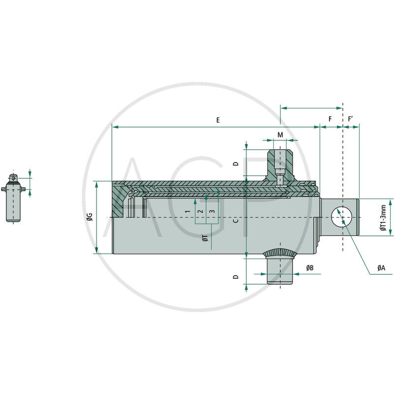 Teleskopický válec .-AO-88-107-126-H1710