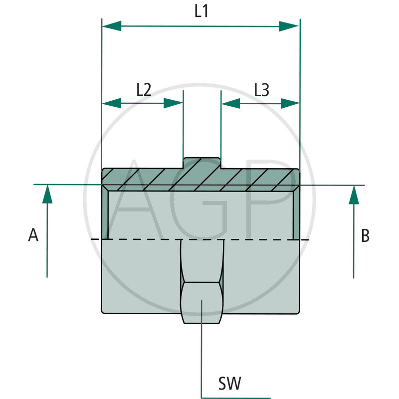 GA 1/4 F-BSP x 3/4 F-BSP