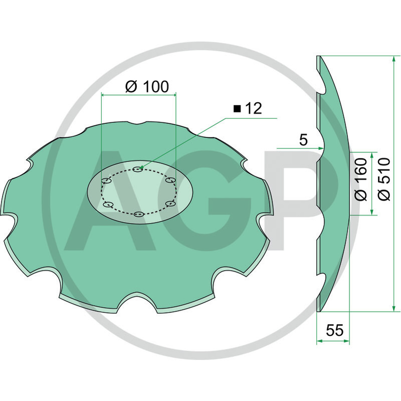 Disk ozubený Ø 510 x 6 mm
