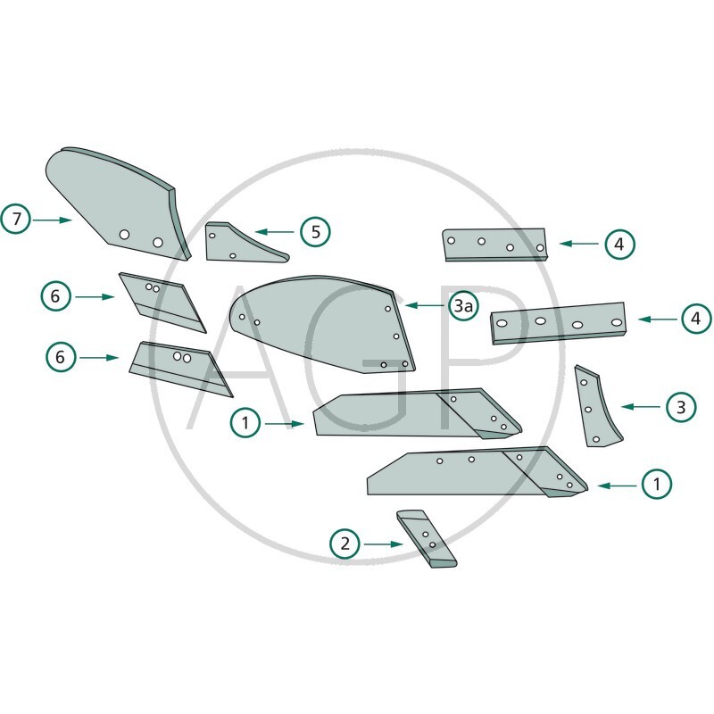 Odhrnovačka-zadní díl pravé provedení pro Krone na typ KG 121 SH
