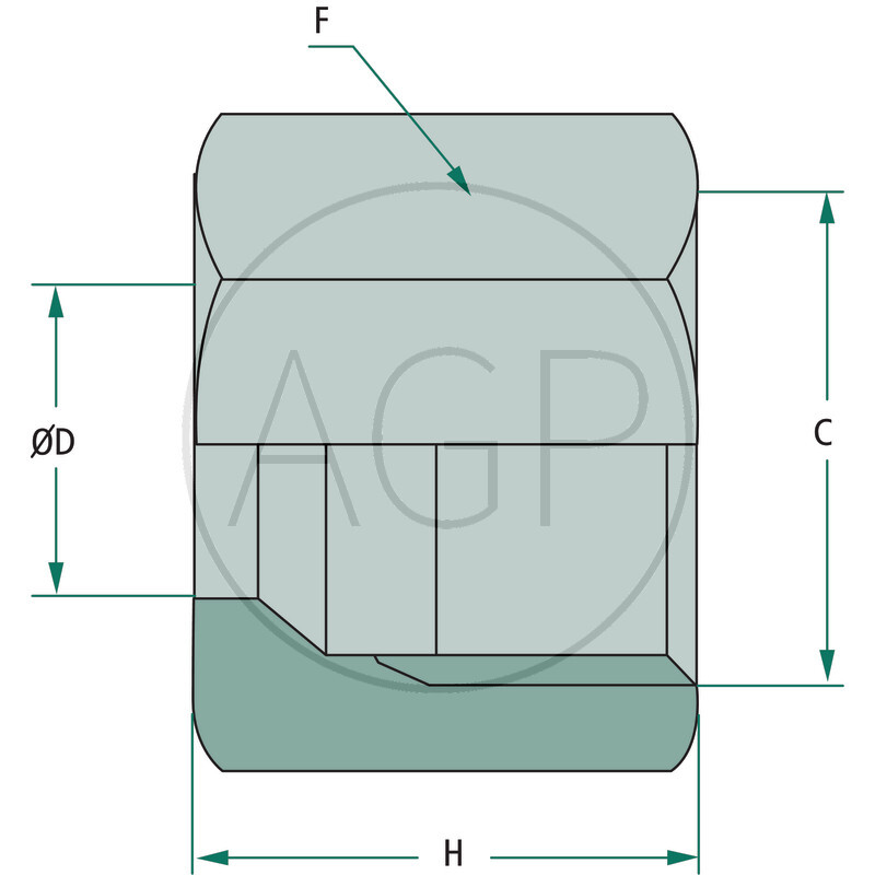 Převlečná matice UEM 35 L se závitem M45 x 2
