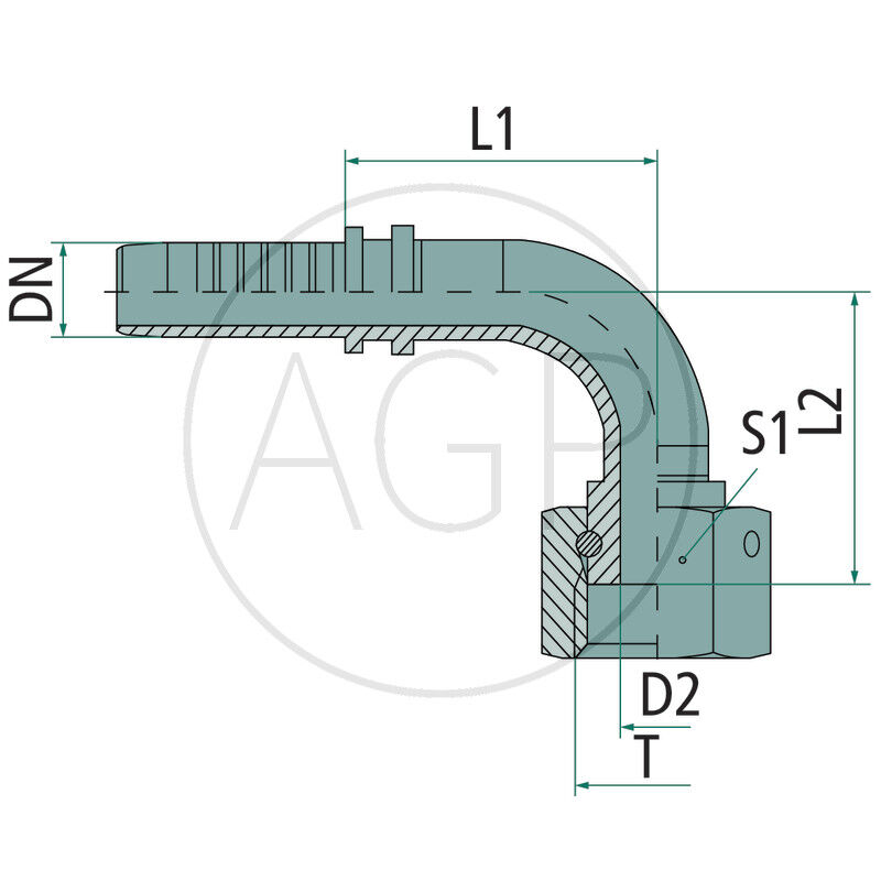 PN 20 DKRF 3/4 90° VA