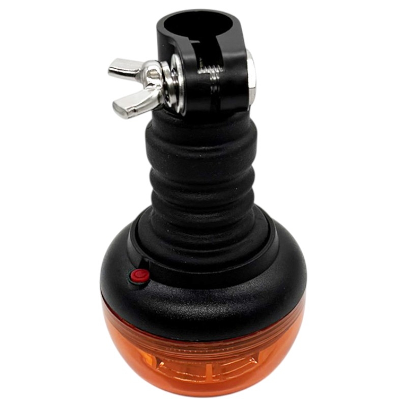 LED maják 12/24 V na nástrčnou trubku s pružnou nohou o celkové výšce 148 mm