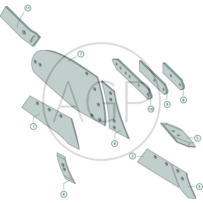 Zadní díl odhrnovačky levé provedení pro Lemken