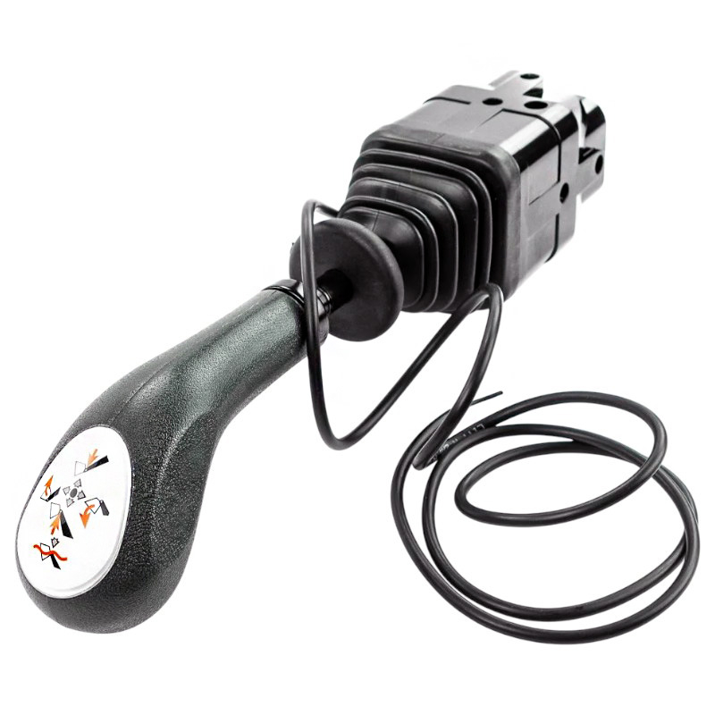 Joystick na lanovody s vidličkou a 1x tlačítkem pro ovládání nakladače