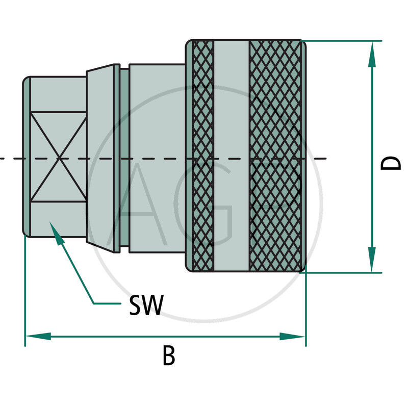 Samice vnitřní závit 3/8 BSP -B