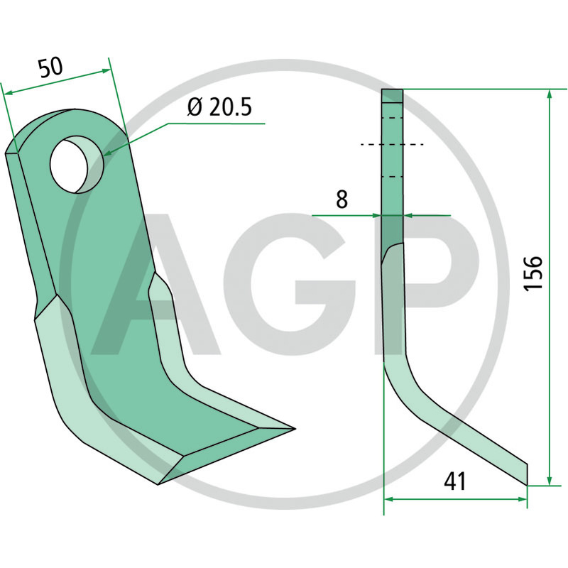 Nůž mulčovače vhodný pro Hymach