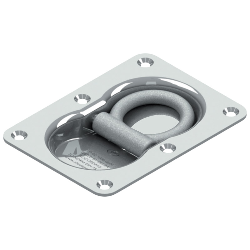 Kotevní miska s okem pozinkovaná o rozměru misky 146 × 106 mm