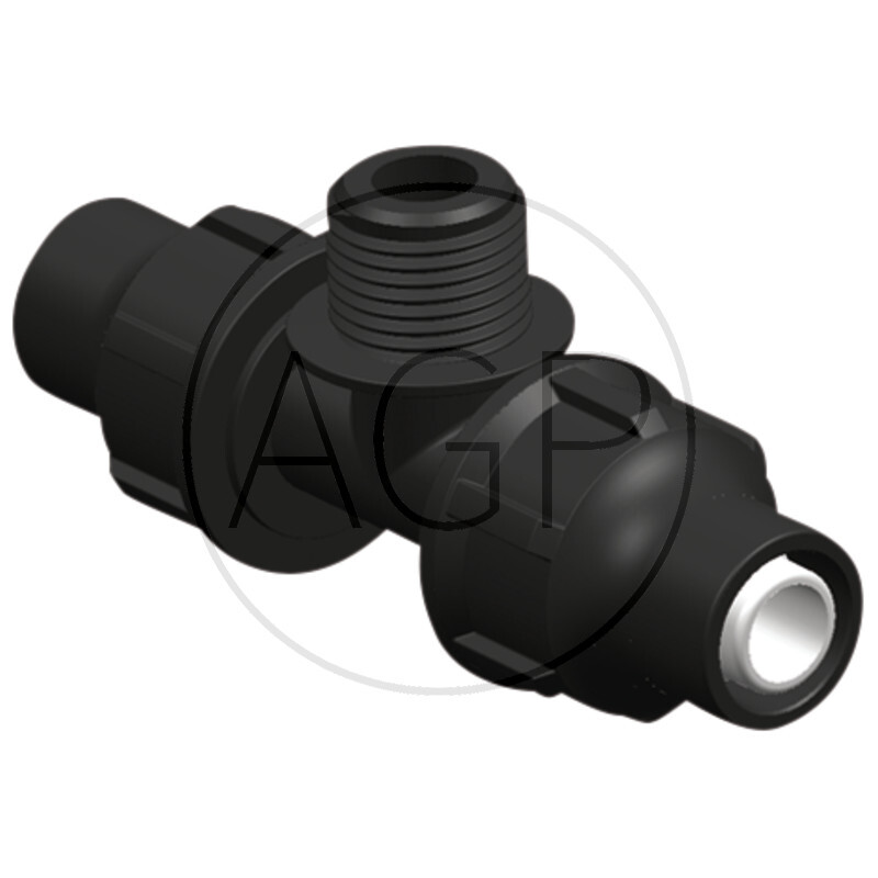 T-kus na vnější průměr 16 mm, přípoj 16 x 3/4 x 16