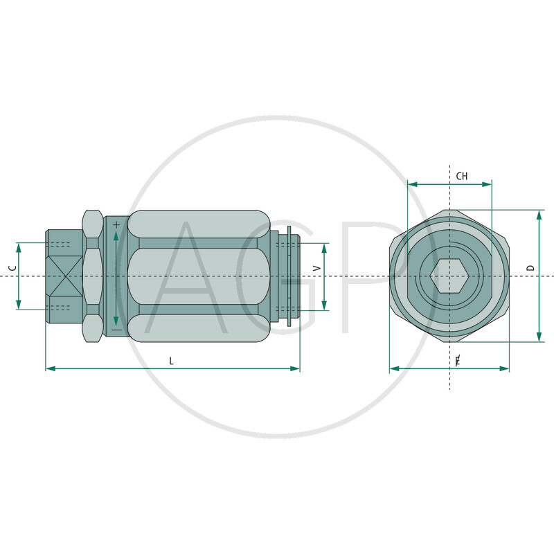 Hydraulický škrtící ventil 3/8 