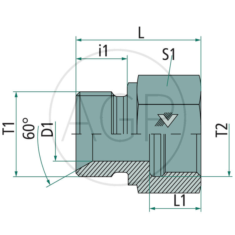 GA-AGR 3/8 - BSPP-f 3/8 VA